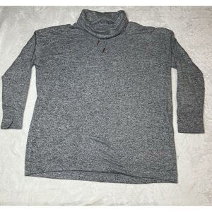 Old Navy Active Womens XL Gray Mock‎ Turtleneck Pockets Pullover Sweatshirt
